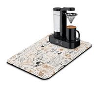 Coffee Mat 23inx15in,Coffee Bar Mat for Countertops,Absorbent Hide Stain Anti-Slip Coffee Bar Accessories Fit Under Coffee Machine Mat,dish drying mats for kitchen