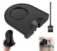 Coffee Mat, Coffee Accessories, Non Slip Coffee Tamper Mat with Black Brush, Silicone Coffee Mat Suitable for Home and Cafe Baristas, Universal Coffee Station and Coffee Bar Accessories