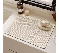 Coffee Mat, Kitchen Super Absorbent Dish Drying Mat, Non-Slip Quick Drying Draining Board Mats, 30×50CM Coffee Machine Mat with Non-Slip Rubber Bottom, Easy to Clean, Protect The Worktop