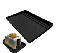 Coffee Mat Sliding Tray Non-Slip Heat Resistant for Toaster Air Fryer | Non-slip silicone mat with sliding tray design. Catches crumbs & spills from toaster, coffee maker, air fryer. Easy to clean