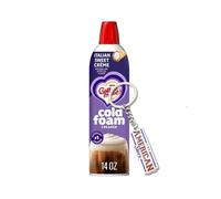 Coffëe matë Non Dairy Italian Sweet Creme Flavored Cold Foam Coffee Creamer I 14oz (414ml) I US Import I Includes The American Store Keyring