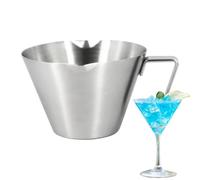 Coffee Measuring Cup - 7.2 x 9 x 7.6 cm, Heat Resistant Stainless Steel Cup with Three Scales and Handle, Jug with Double Spout, Precise Liquid Measuring Tool for Baking, Cooking, Coffee Making and