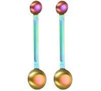 Coffee Measuring Scoop Measuring Spoons 2Pcs Double Heads Coffee Measuring Spoon, 5ml & 15ml Tablespoon Measuring Spoon Stainless Steel Long Handle Measuring Spoons for Precis Baking Measurements