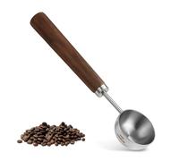 Coffee Measuring Scoop, Stainless Steel Vintage Coffee Spoon with Walnut Handle, 1 Tablespoon 15ml for Ground CoffeeBeans, Tea, and More