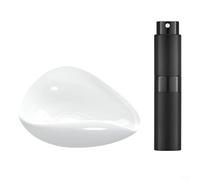 Coffee Measuring Scoop Tray, Pottery Tea Scoop Bean Dish with Spray Bottle, Ground Needle Dose Pan Scale for Espresso Accessories(whitetray+spray Bottle)