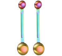 Coffee Measuring Spoon, Measuring Spoons 2Pcs Double Heads Coffee Spoon, 5ml & 15ml Tablespoon Stainless Steel Long Handle Spoons for for Daily Use