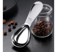 Coffee measuring spoon with 15ml scale made from 304 stainless steel, designed to provide accurate measurements for coffee, tea, flour, sugar, and sauces