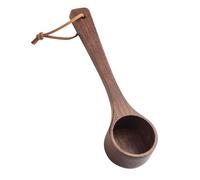 Coffee Measuring Spoon - Wood Handle Ladle, Kitchen Bean Scoop | Ground Powder Shovel, Tea Leaf Server, Lightweight Durablle Utensil for Espresso Latte Brewing Use