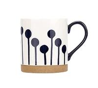 Coffee Milk Tea Mugs, Japanese Style Mug Hand-Painted Ceramic Coffee Mug Couple Mug Large Drink Mug with Handle Multifunctional Morning Cup (Color : A, Size : 500ml)
