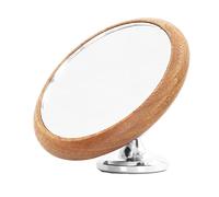 Coffee Mirror for Bottomless Portafilter, Wireless Flow Rate Observation Reflective Mirror with 360° Rotatable Magnetic Adjustment, Walnut Wood and Stainless Steel Espresso (Silver)