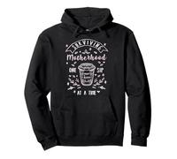 Coffee Mom Surviving Motherhood One Sip at a Time Sarcastic Pullover Hoodie
