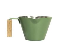 Coffee Mug - 100 ml Latte Mug with Double Spout and Measuring Scale - Stainless Steel Coffee Pouring Cup with Handle - for the Making of Milk, Hot Chocolate, Homemade Drinks