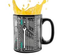 Coffee Mug | 350ml Cup for Hot and Cold Drinks | 2D Mechanical Design of Coffee Tool Box,for Home Office School Apartment Academician Pantry Studio Living Room