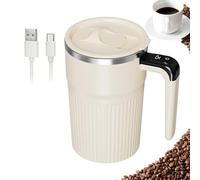 Coffee Mug - 400 ml, Self-Mixing, Rechargeable, Automatic Mixing Cup, Electric Mug with Temperature Display, Portable Mixing Bottle for Hot Chocolate, Milk, Home, Office and R
