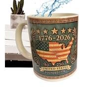 Coffee Mug - 400ml 2D Flat Heat Retention Ceramic Cup | 250th Ceramic Coffee Mug for Chocolate Tea Milk Water Juice Home Gathering Event Dorm Hotel Apartment Father Dad