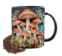 Coffee Mug - Artistic Ceramic Mug Drinkware Funny 3D Mushroom Design Adorable Shaped Tea Cup with Mushroom Handle | Cute Hot Chocolate Mug for Collectors Women Friends Holy Holy Christmas Gifts