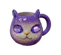 Coffee Mug - Cat Mineral Crystal Tea Cup, Cute Animal Drinking Bottle Geode Design, Decorative Home Accessory | Hot Cold Beverage Birthday Gift Office Kitchen Morning Relaxation Daily Use Fun