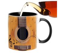 Coffee Mug - Ceramic 350ml | Guitar Piano Violin Black Coffee Cup for Music Lovers | Creative Beverage Cup for Home Office Studio Gift Giving and Daily Drink Use