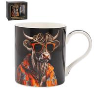 Coffee Mug Ceramic Cup 350Ml Highland Wow Novelty Design Animal Print Gift Idea