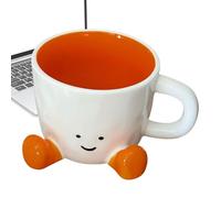 Coffee Mug Ceramic - Glazed Clay Build, Adorable Footed Design Detail, Cute Beverage Presentation Style, Warm Hertfelt Drinkware Inspiration | Decorative Cup for Valentine Birthday Celebratio