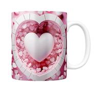 Coffee Mug Ceramic Heart, Valentine Heart Mug, Love Mug Ceramic, 350 ml Espresso Cup, Tea Cup Desk Decor, Holiday Drinkware Mug, Heart-Shaped Coffee Mug, Ceramic Love Mug, Valentine's Day Mug