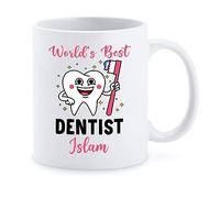 Coffee Mug Custom Dentist Doctor Personalized Name Dentist Ceramic Mugs Funny Ceramic Cup Novel Work Mug for Anyone Work Office 330Ml