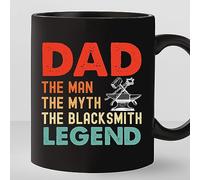 Coffee Mug Dad The Man The Myth The Blacksmith Legend Blacksmith Forger Stylish Ceramic Coffee Mug Funny Cup for Kitchen Office Friends