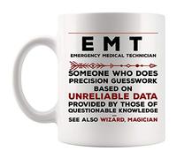 Coffee Mug Definition Meaning EMT Best Emergency Medical Technician Precision Gesswork Base On Unreliable Data Idea for EMS E M T Paramedic Ambulance Driver Funny Ceramic Cup Tea Cup for 330ML
