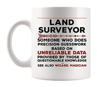 Coffee Mug Definition Meaning Land Surveyor Best Precision Gesswork Base On Unreliable Data Best Survey Surveying Graduation Student Most Awesome Tea Cup Ceramic Cup Funny Ceramic Mugs for 330ML
