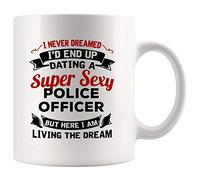 Coffee Mug Dreamed Dating Sexy Girlfriend Boyfriend Police Officer Cop Living Dream Best Manager Boss Deputy Sheriff Officer Policeman Cop Constable Slop Coloured Tea Cup Ceramic Cup for 330ML