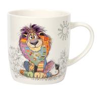 Coffee Mug Fine China Bug Art Louis Lion Animal Cartoons Novelty Cup Gift Idea