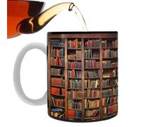 Coffee Mug for Book Lovers, 350g Library Coffee Mug with Ergonomic Handle, Literary Theme Coffee Mug for Your Daily Coffee, Tea and Hot Chocolate