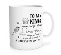 coffee mug for men,i love you gifts kings cup for him,to my man boyfriend coffee mug,to my king mug,gifts for Father boyfriend, Valentine's Day Birthday Gifts for Him dad,i believe in you/11 oz mug
