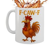 Coffee Mug, Funny Drink Utensil with Chicken | 325ml Novelty Coffee Mug Rooster Joke | For Latte Cappuccino Soft Drink Beer Wine Kitchen Office Travel Party