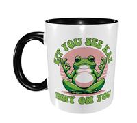Coffee Mug Funny Frog Eff You See Kay Why Oh You Exquisite Office Print Mug Novelty Birthday Ceramic Tea Cup 11Oz