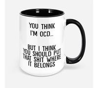 Coffee Mug Funny Perfectionist for Clean Freak - Put That Shit Where It Belongs Tea Cup Funny Work Mug Decorations Ceramic Cup for Office Anyone Work 330Ml