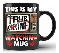 Coffee Mug Halloween Horror This Is My True Crime Watching Halloween For True Crime Fan Blood Scary Creepy Spooky Murder Shows Crime Podcasts Serial Killer Horror Fan Funny Ceramic Cup For 330ML