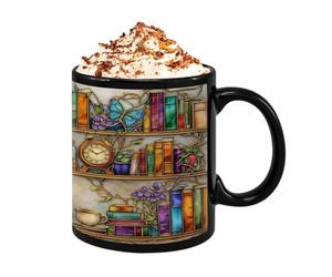 Coffee Mug - Heat Resistant with Vibrant Colors,Ceramic Water Cup for Reading Lovers | For Animal Lovers, Writers, Tea, Milk, Water, Home, Apartment, Residence