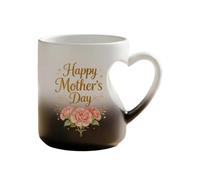 Coffee Mug | Heat Sensitive Hot Cold Drinkware with Handle,Ceramic Cup Heart Shape Drinkware - for Tea Milk Water Juice Mother's Day Home Gathering Event Apartment Party