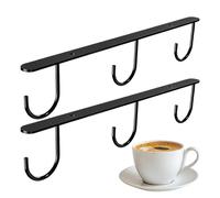 Coffee Mug Holder Under Shelf, Screw Mounting Space Saving Secure - Under Shelf Mug Organizer Rack | for Bathroom Kitchen Cabinet Entrance Studio