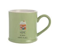 Celebrations - Love Life - 'Home is Our Happy Place' Birthday/Housewarming Ceramic Mug - Kitchen Gifting and Homeware for Tea, Coffee & Hot Drinks - 330ml / 11.15oz.