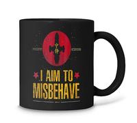Coffee Mug I Aim to Misbehave Black Black Work Mug Safe Ceramic Cup Coloured Personalised Mug for Teacher Anyone Kitchen Accessories 330ML