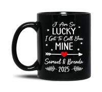 Coffee Mug I Am So Lucky I Get to Call You Mine Coffee Cups Multicoloured Tea Mug Fine Patterns Work Mugs for Presents Boy Birthday Gifts 330 Ml