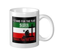 Coffee Mug I Stand for The Somaliland Flag and I Kneel Tea Cup Novelty Funny Ceramic Mug, for Women, Office, Men, 330ml
