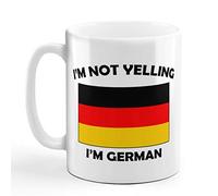Coffee Mug I'm Not Yelling I Am German Happy Work Mug Decorations Tea Cup Premium Ceramic Mugs for Anyone Birthday Office 330Ml