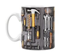 Coffee Mug, Large Capacity Cup, 350ml Tool Box Design for Style, Ceramic Cup, Beverage Accessory with Material for Coffee Soup Hot Water Tea Travel Sturdy Construction Men Home Office