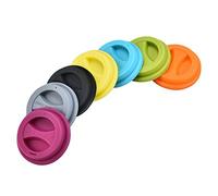 Coffee Mug Lids, KSENDALO Thicker Eco Reusable Silicone Travel Mug Lids(3.15"Inner Diameter,3.43"Outer Diameter), Silicone Cup Cover Set,Mix-color(7pcs)