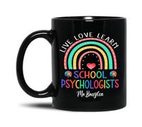 Coffee Mug Live Love Learn School Psychologist Ceramic Mugs Funny Ceramic Tea Cup Contemporary Work Mugs for Office Gifts Presents Gift 330 Ml