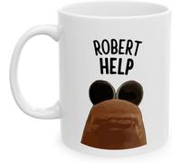 Coffee Mug, Marcus The Worm Robert Help Meme Mug, Funny Surreal Internet Humor Coffee Cup - Weirdcore Brainrot Gift for Meme Lovers