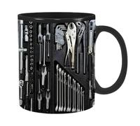Coffee Mug, Mechanic Black Mug - Mechanic Funny Coffee Mug, Large Tool Box Coffee Cup Tea Cup for Water, Whiskey, Soup, Juice, Wine